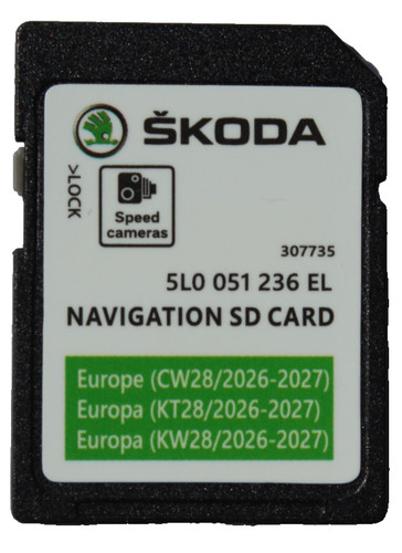 Karte für skoda europa - für, sd